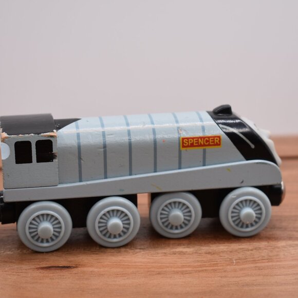 Spencer & Tender Thomas and Friends Wooden Railway Engine Trains Magnetic 2003 - Picture 6 of 9